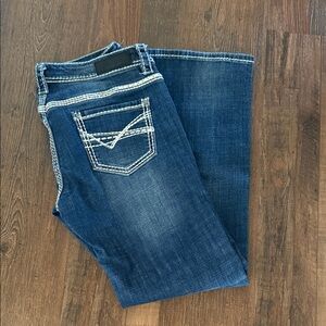 Rock & Roll Cowgirl Dark Blue Boot Cut Jeans